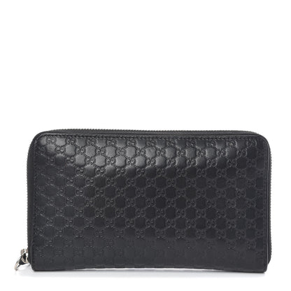 Gucci Microguccissima Large Zip Around Organizer Wallet Black 1 of 7