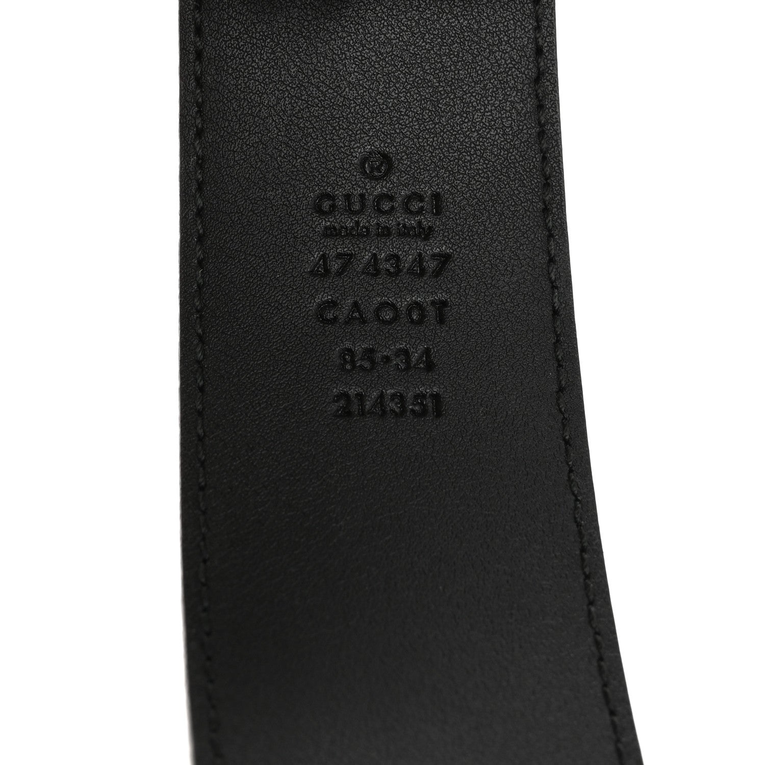 Gucci Dollar Calfskin Interlocking G Belt 85 34 Black 5 of 7