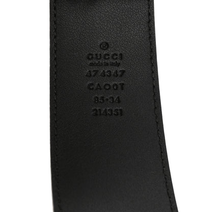 Gucci Dollar Calfskin Interlocking G Belt 85 34 Black 5 of 7