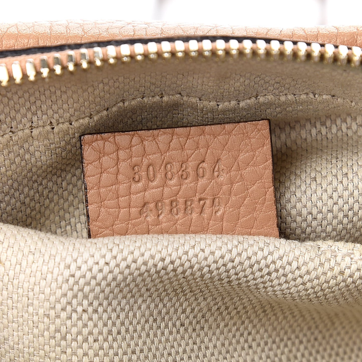 Pebbled Calfskin Small Soho Disco Bag Rose Beige