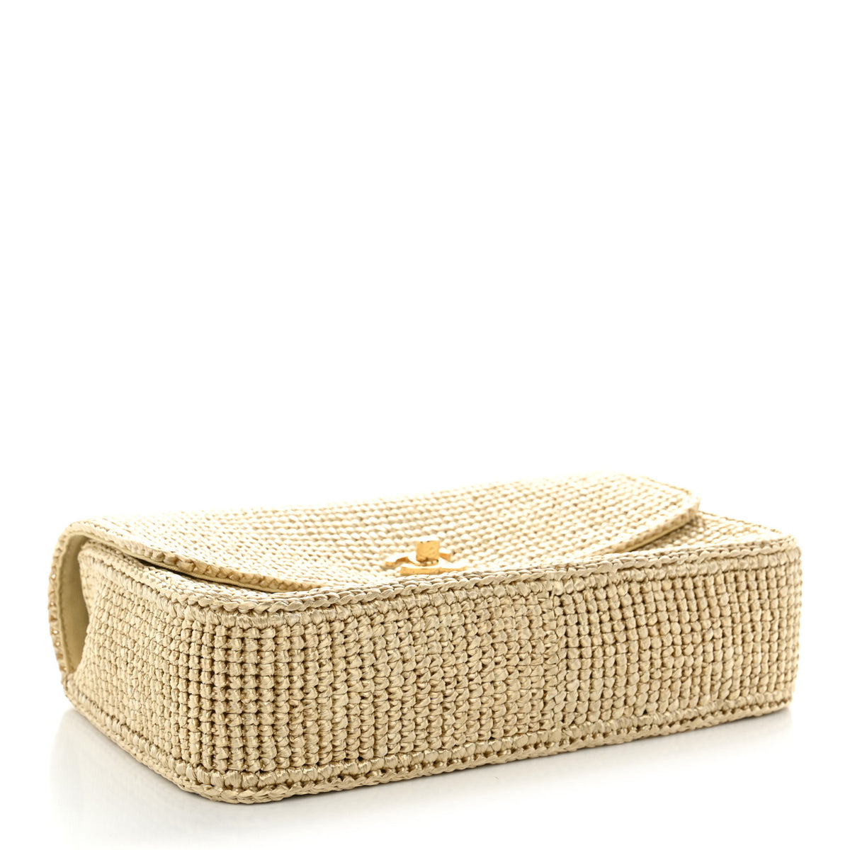 Braided Raffia Small Coco Beach Flap Beige