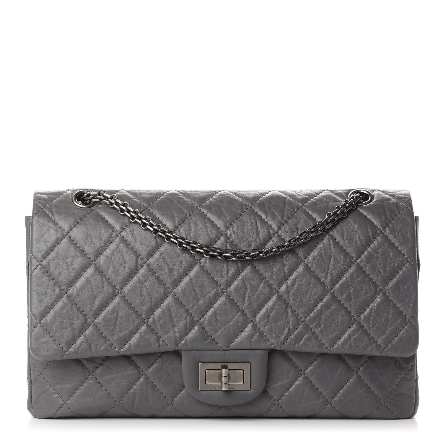 Chanel Aged Calfskin Quilted 2.55 Reissue 227 Flap Grey 1 of 10