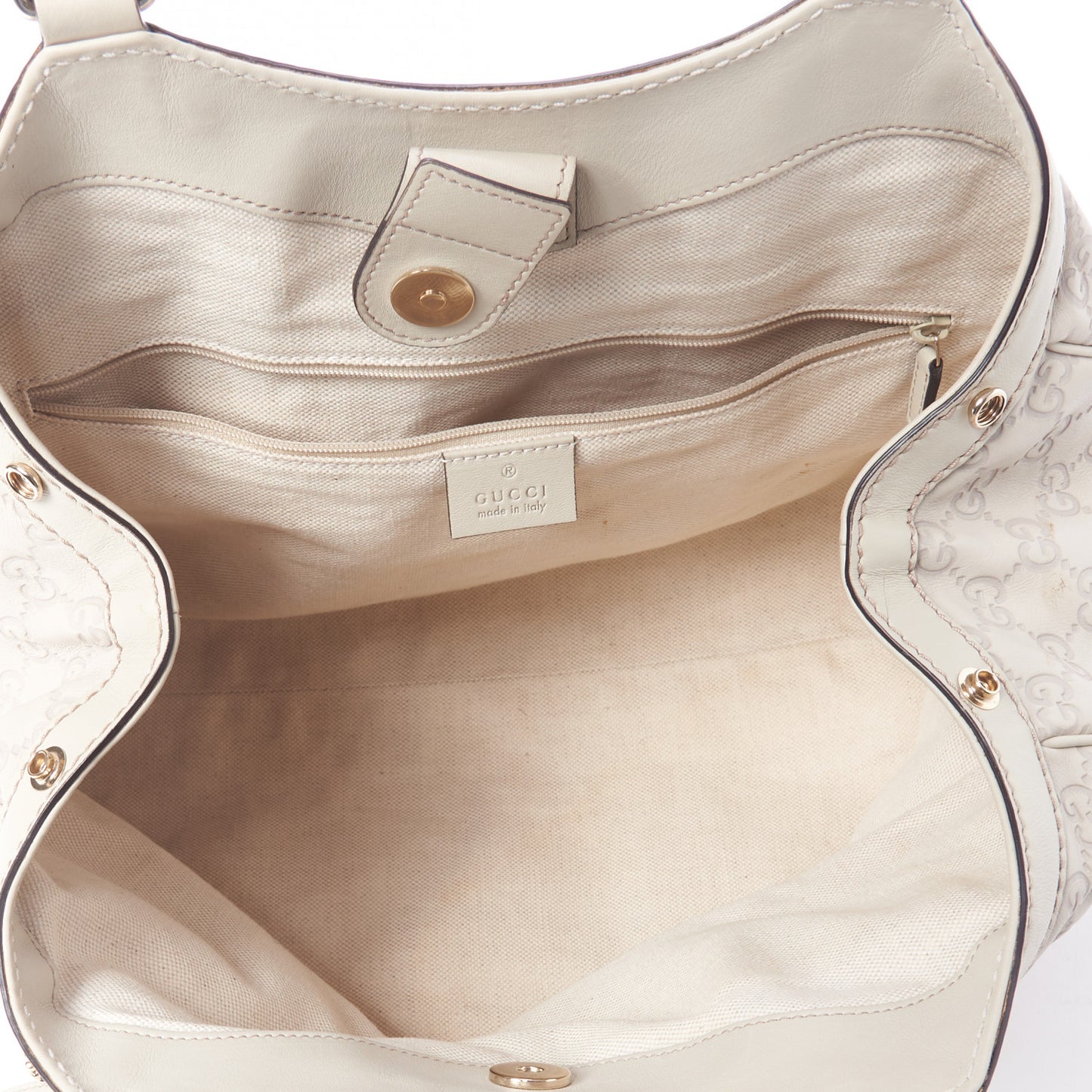 Guccissima Medium Sukey Tote Mystic White