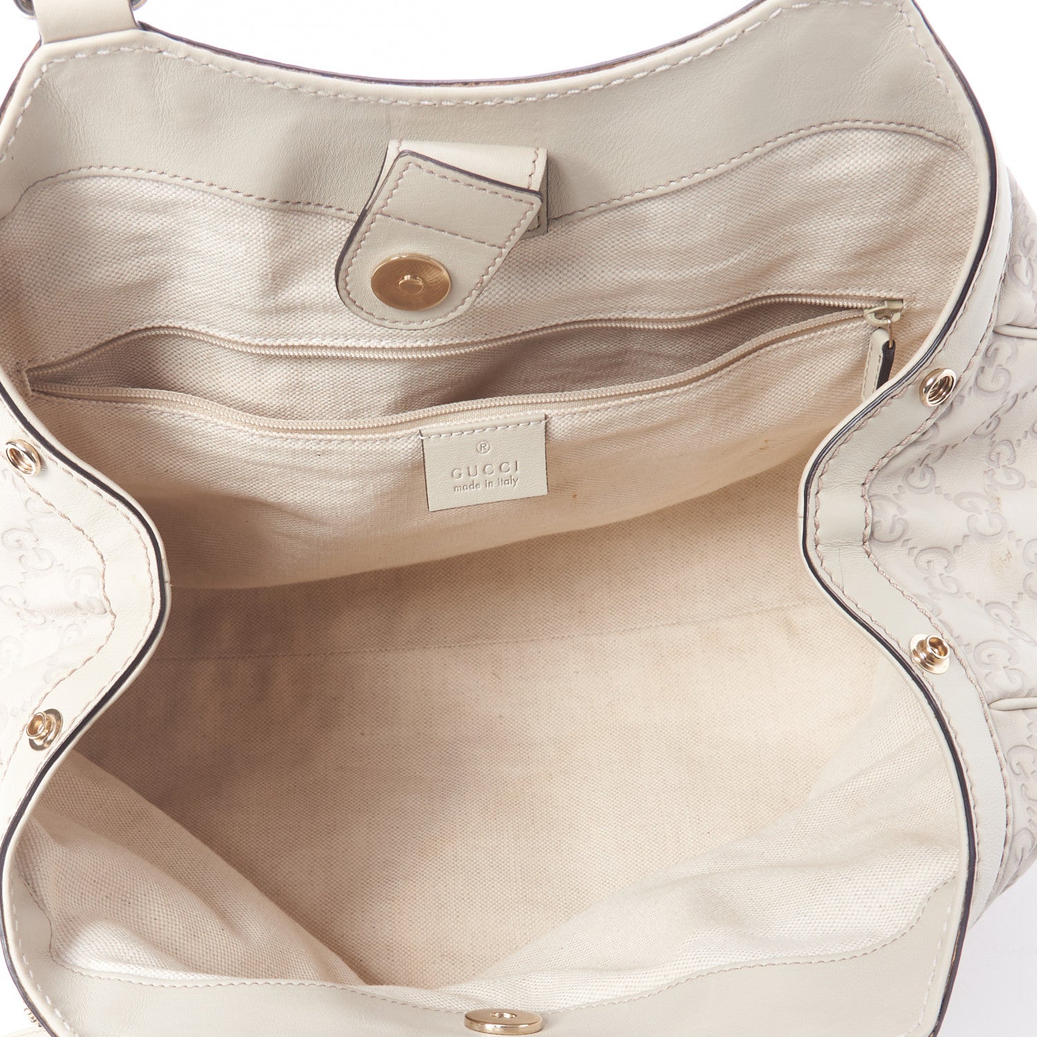 Gucci Guccissima Medium Sukey Tote Mystic White 7 of 11