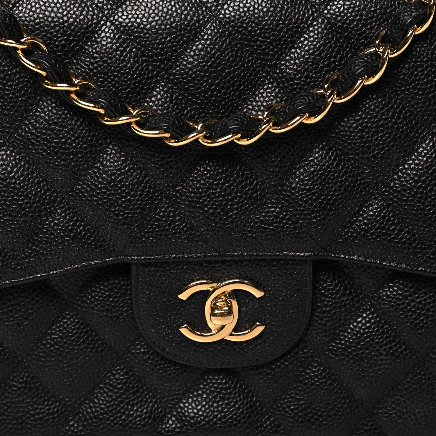 Chanel Caviar Quilted Jumbo Double Flap Black 8 of 11
