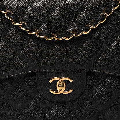 Chanel Caviar Quilted Jumbo Double Flap Black 8 of 11