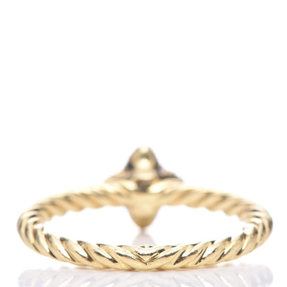 David Yurman 18K Yellow Gold Diamond 6mm Quatrefoil Ring 54 7 4 of 5