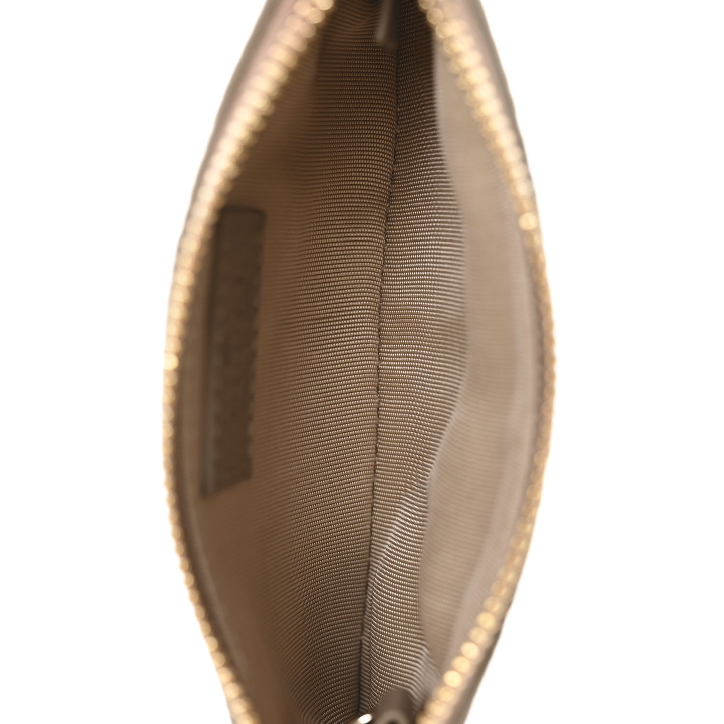 GG Grainy Calfskin Emblem Zip Key Case Taupe