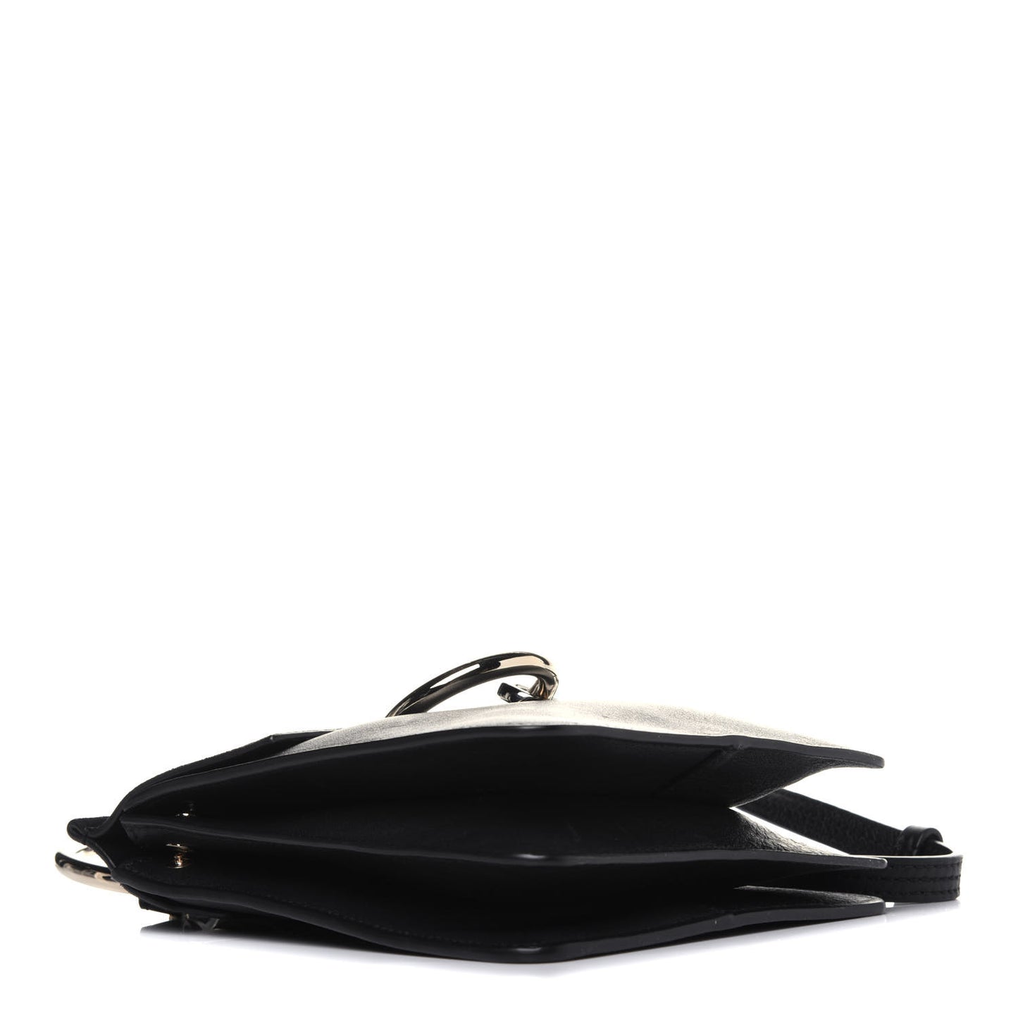 Suede Calfskin Mini Faye Bracelet Bag Black