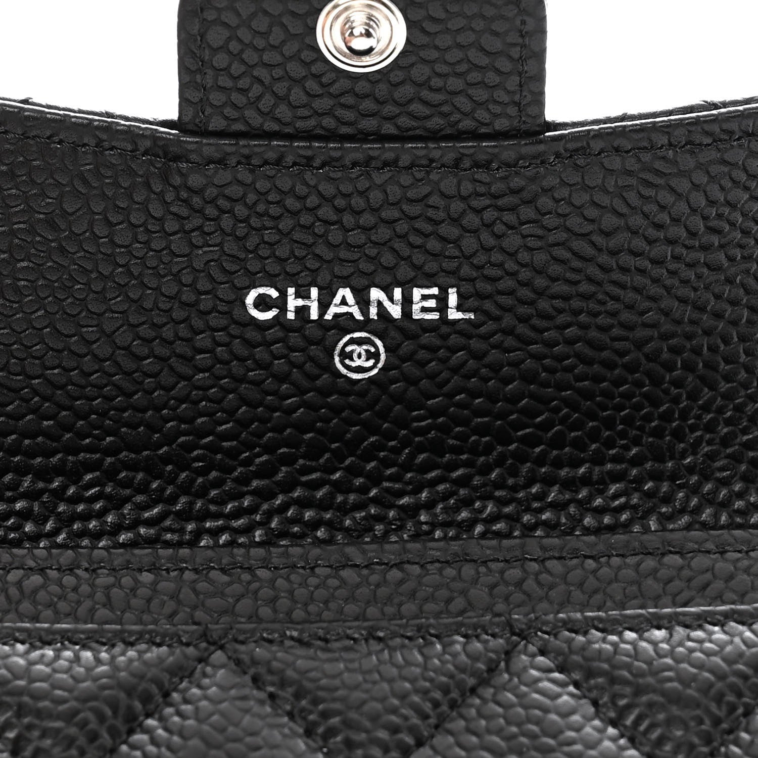 Chanel Caviar Quilted Flap Card Holder Wallet Black 6 of 9