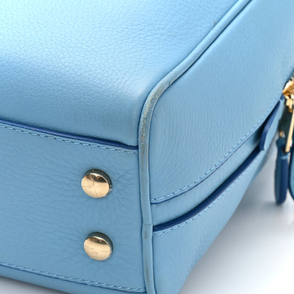 Burberry Soft Grain Calfskin Half Cube Bag Blue 16 of 18