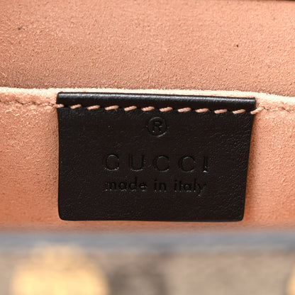 Gucci GG Supreme Monogram Bees Small Padlock Shoulder Bag Black 6 of 11