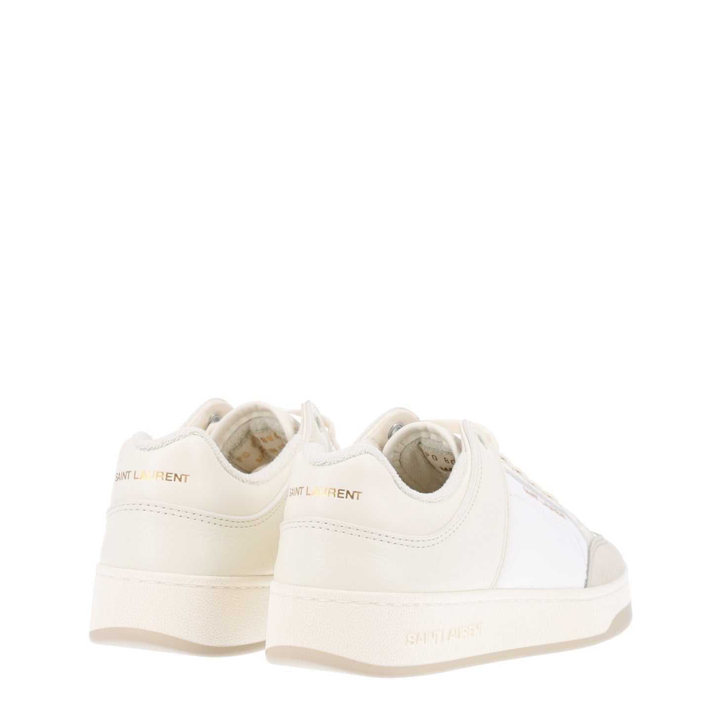 Calfskin Perforated Suede SL61 Sneakers 37.5 Blanc Optique