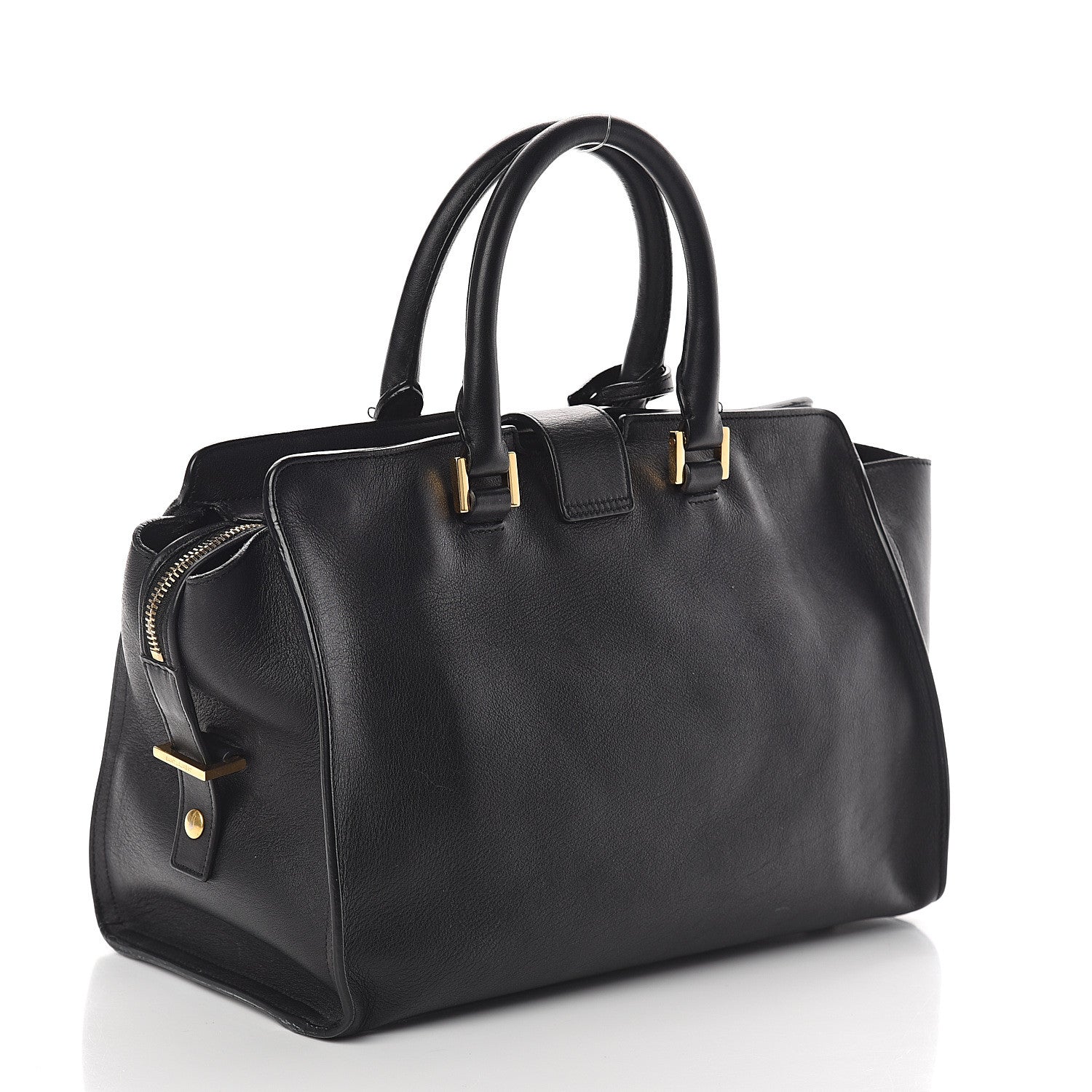 Saint Laurent Calfskin Small Monogram Cabas Black 2 of 7