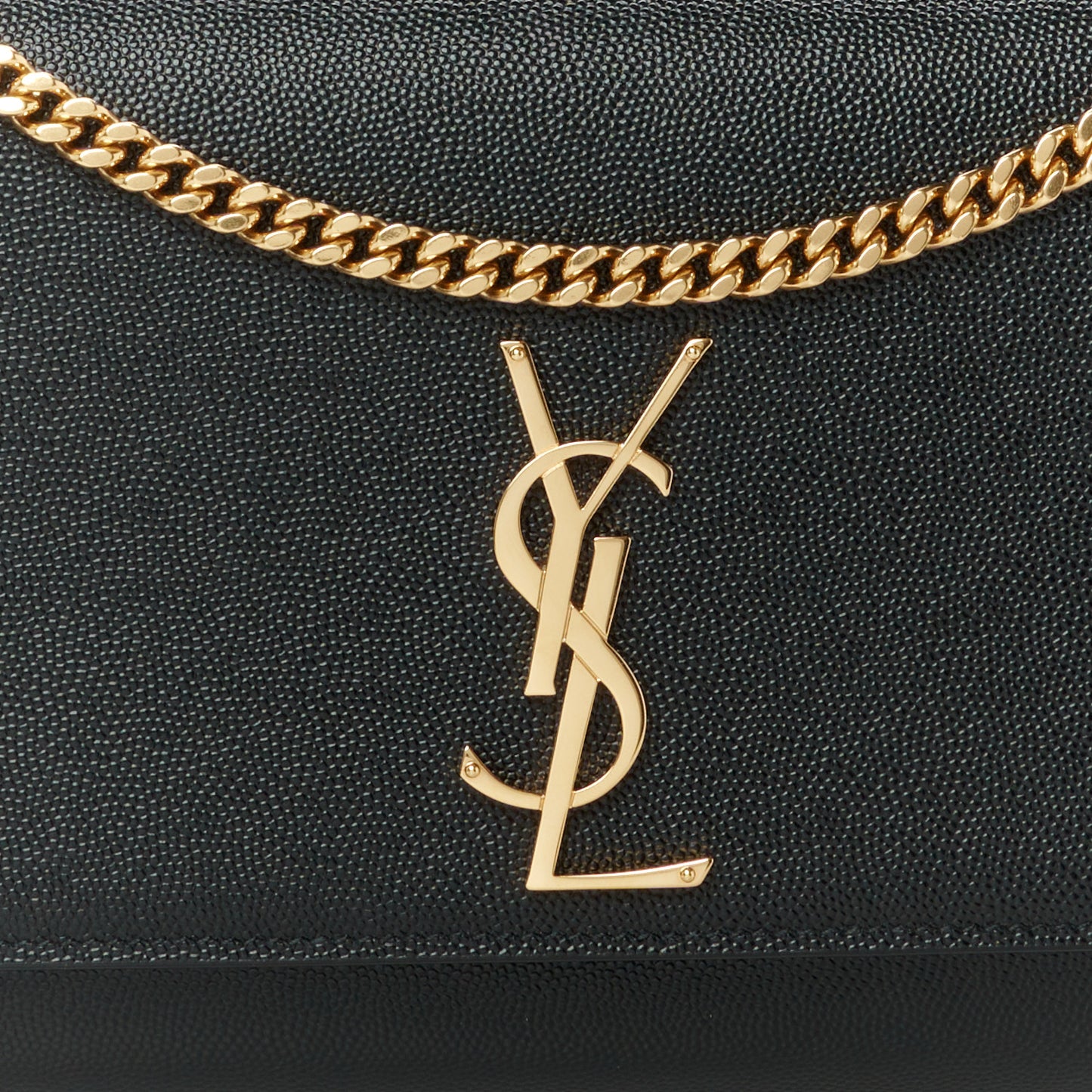 Grain De Poudre Medium Classic Monogram Kate Satchel Black