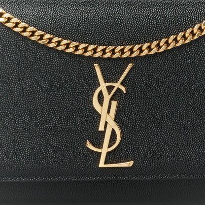 Saint Laurent Grain De Poudre Medium Classic Monogram Kate Satchel Black 9 of 11