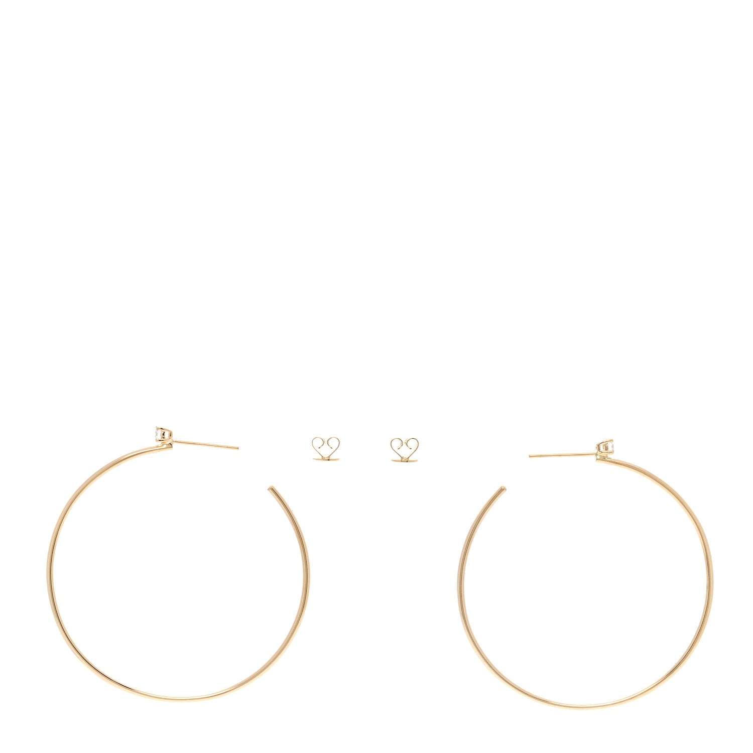 Anita Ko 18K Yellow Gold Diamond Bardot Hoop Earrings 3 of 4