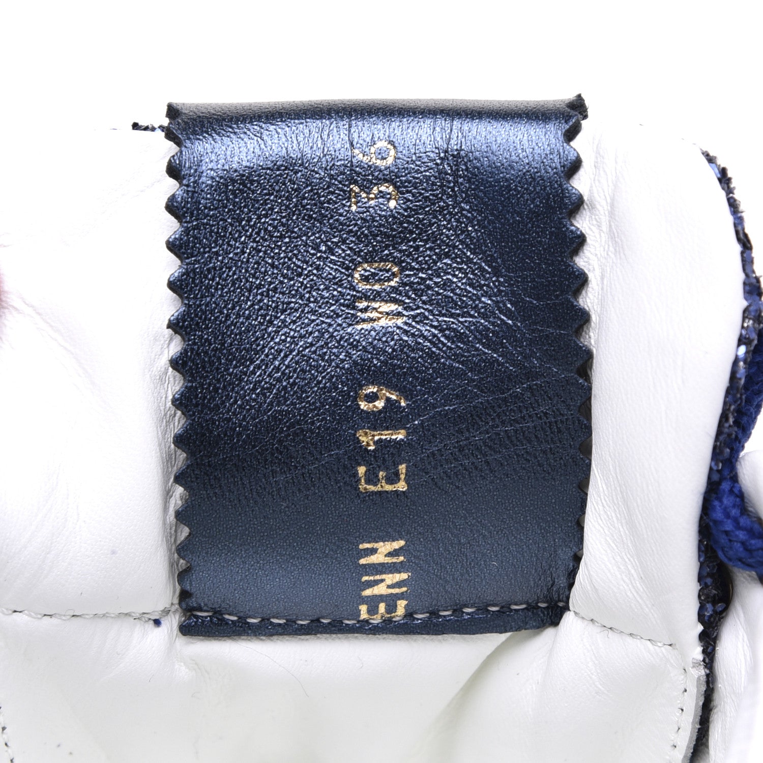Valentino Garavani Calfskin Glitter Flycrew Sneakers 36 Blue 19 of 20