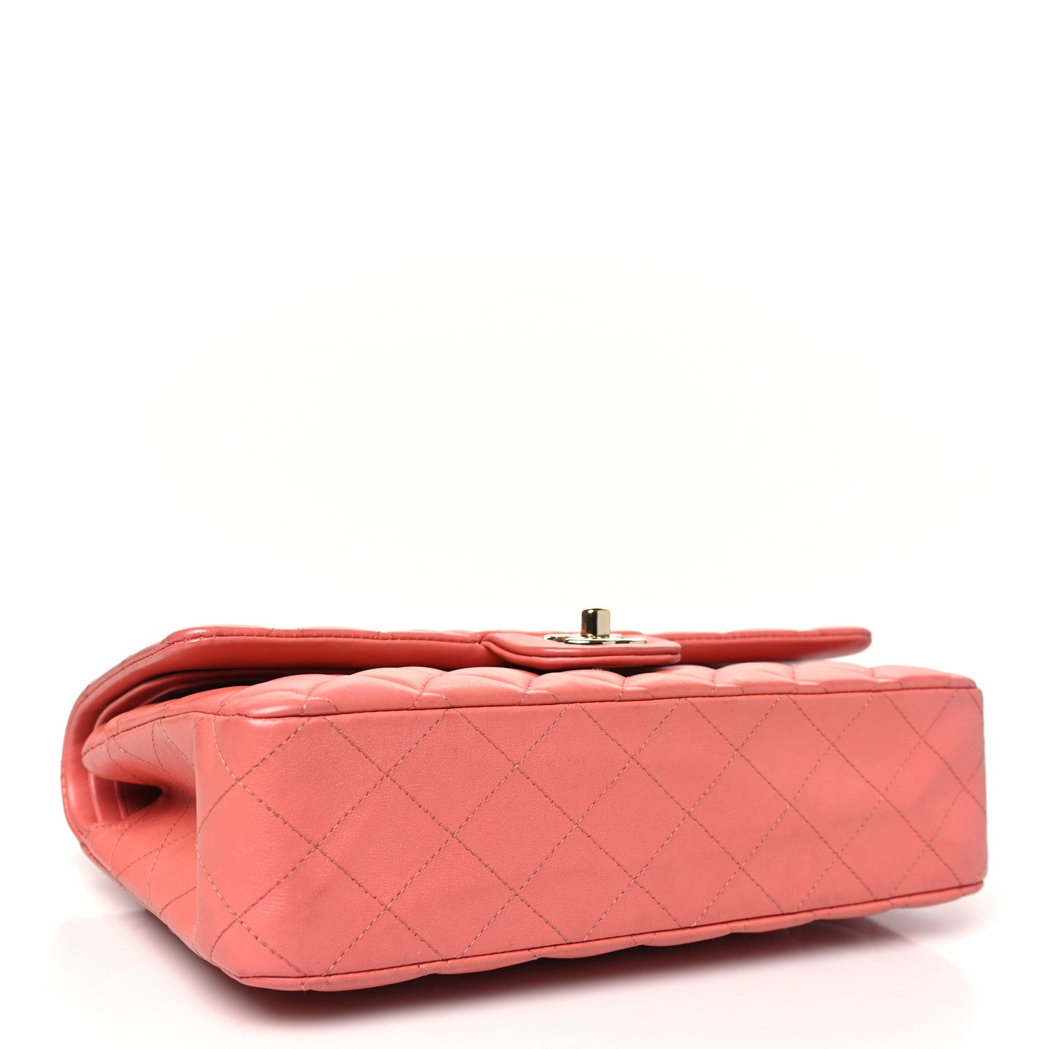 Chanel Iridescent Lambskin Quilted Medium Double Flap Pink 4 of 9