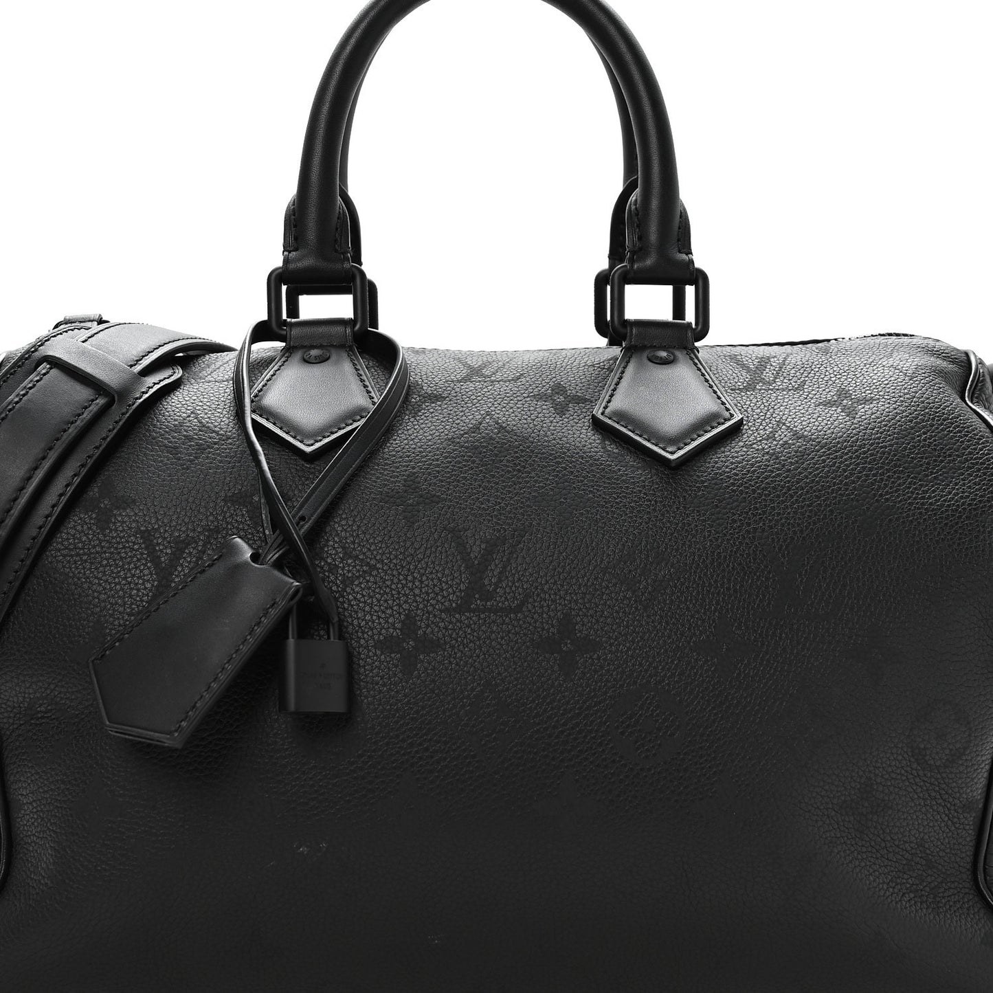 Calfskin Monogram Speedy P9 Bandouliere 30 Ultra Black