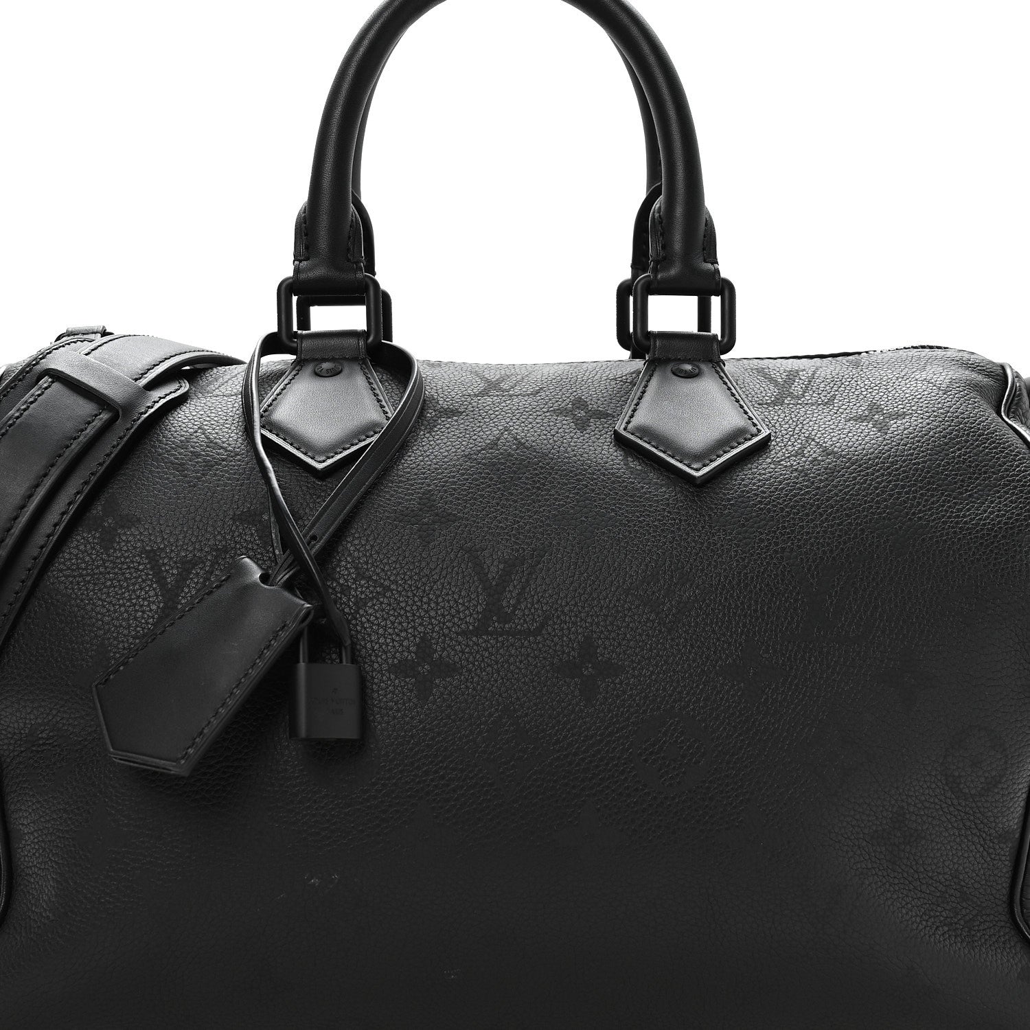 Louis Vuitton Calfskin Monogram Speedy P9 Bandouliere 30 Ultra Black 8 of 10