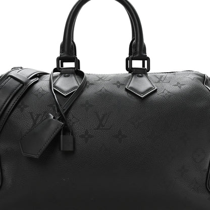 Louis Vuitton Calfskin Monogram Speedy P9 Bandouliere 30 Ultra Black 8 of 10