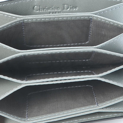 Christian Dior Metallic Grained Calfskin Cannage Lady Dior 5-Gusset Card Holder Silver 5 of 10