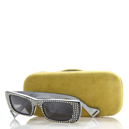 Gucci Acetate Rectangular Crystal Sunglasses GG0516S Black 8 of 8