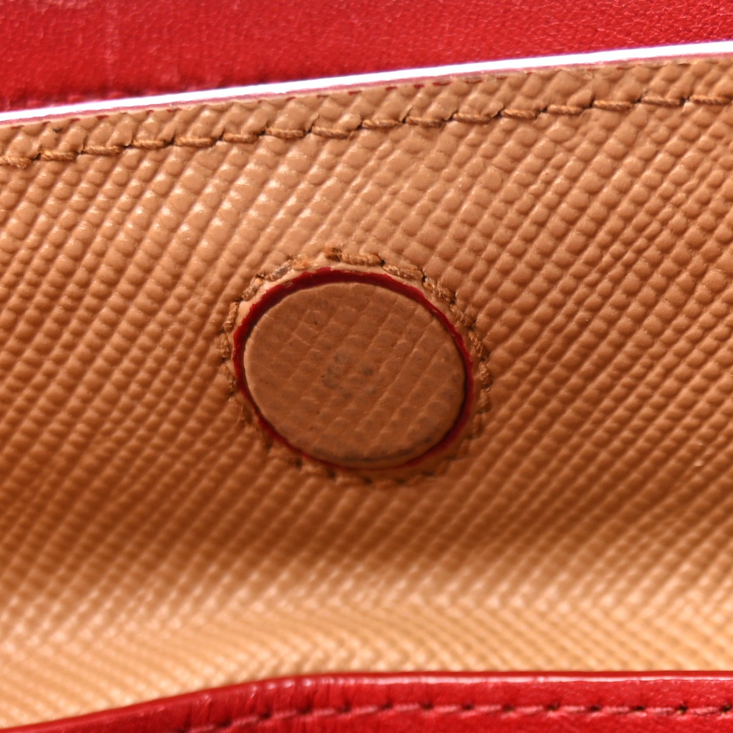 Saffiano Cuir Medium Double Handle Bag Caramel Fuoco