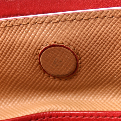 Prada Saffiano Cuir Medium Double Handle Bag Caramel Fuoco 6 of 10