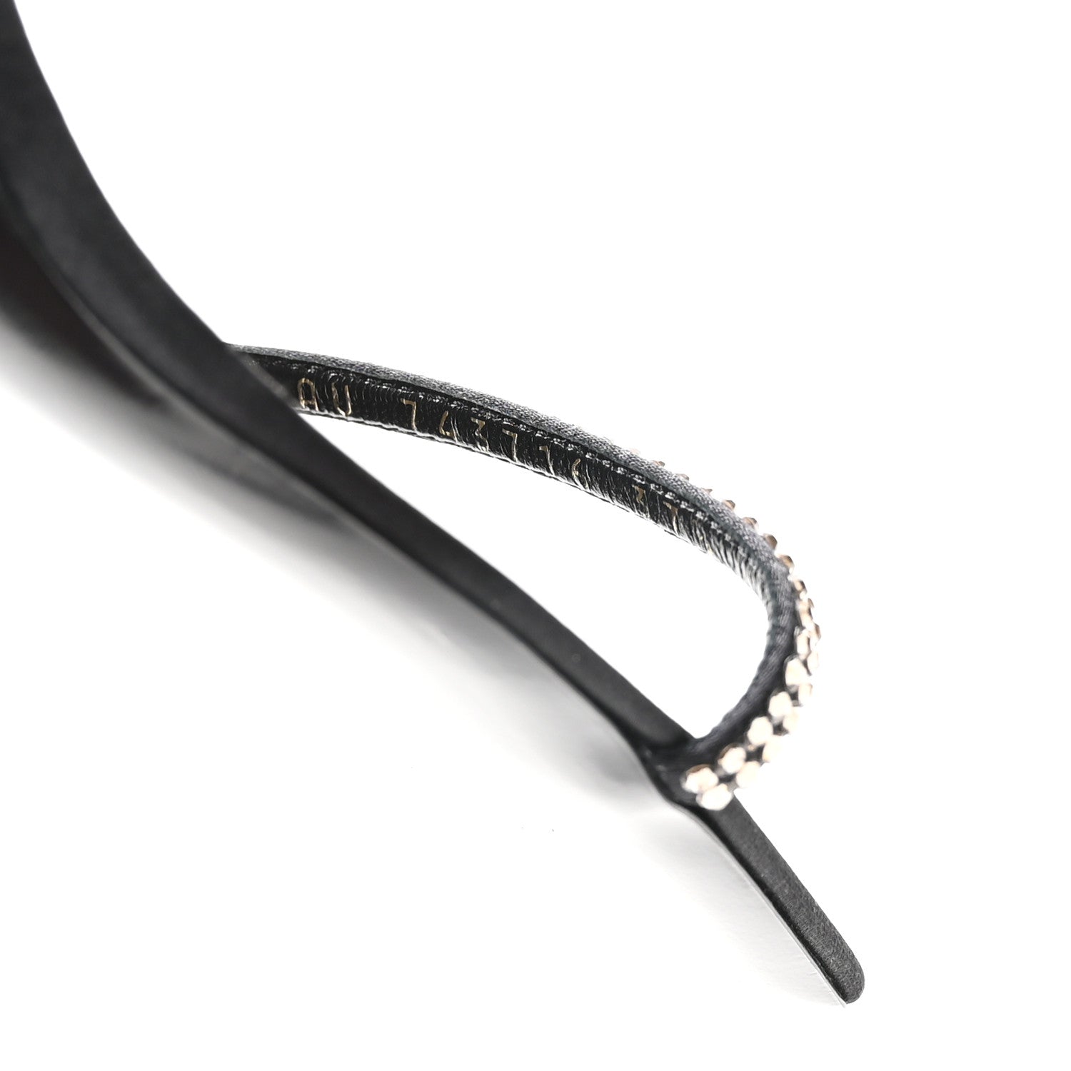 Saint Laurent Crepe Satin Strass Baliqua 55 Ankle Strap Sandals 37.5 Black Greige 8 of 9