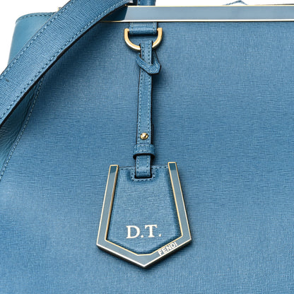 Fendi Vitello Elite Regular 2Jours Tote Blue Cobalto 8 of 11