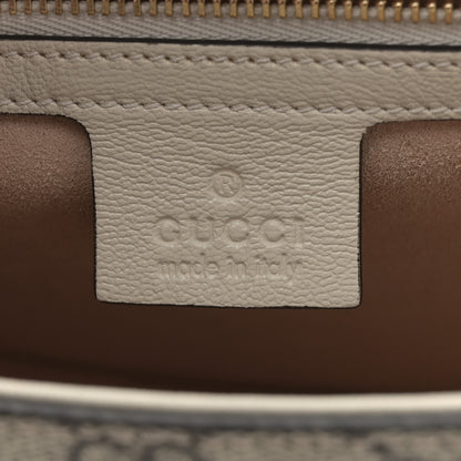 Gucci GG Supreme Monogram Calfskin Small Padlock Messenger Shoulder Bag Beige Mystic White Sun Oil 6 of 11