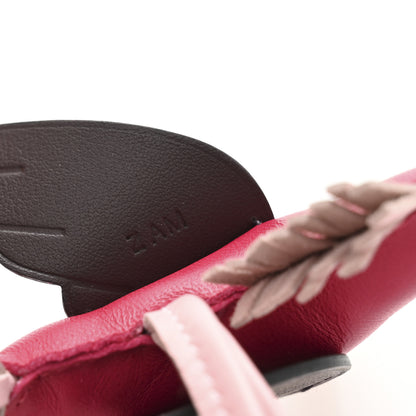 Hermes Milo Lambskin Grigri Rodeo Pegase Horse Bag Charm PM Framboise Rose Sakura Rouge Sellier 4 of 5