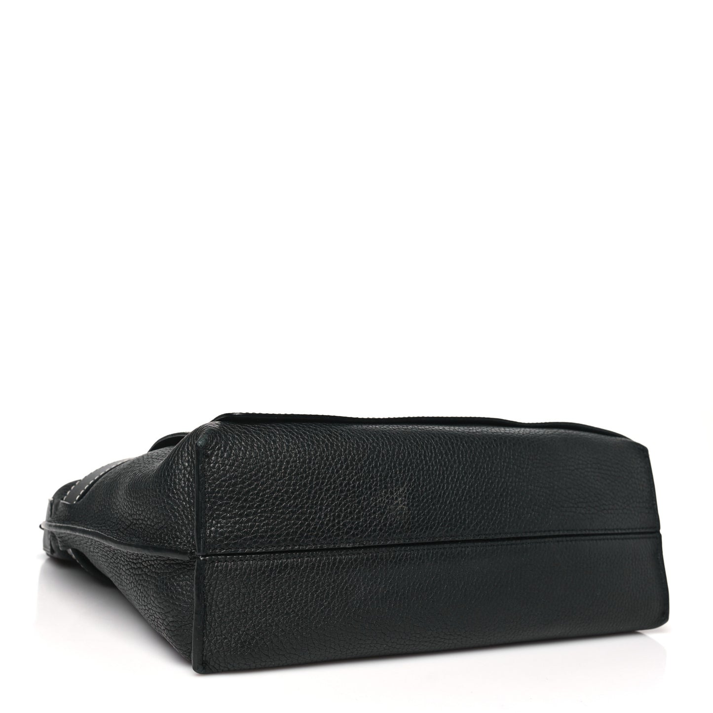 Grained Calfskin Small Bolso Belt Messenger Bag Black