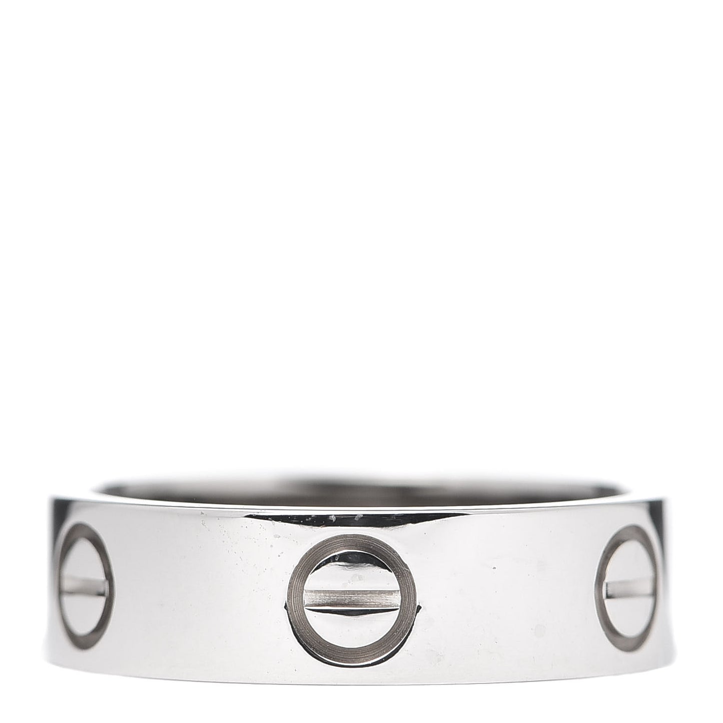 18K White Gold 5.5mm LOVE Ring 53 6.5