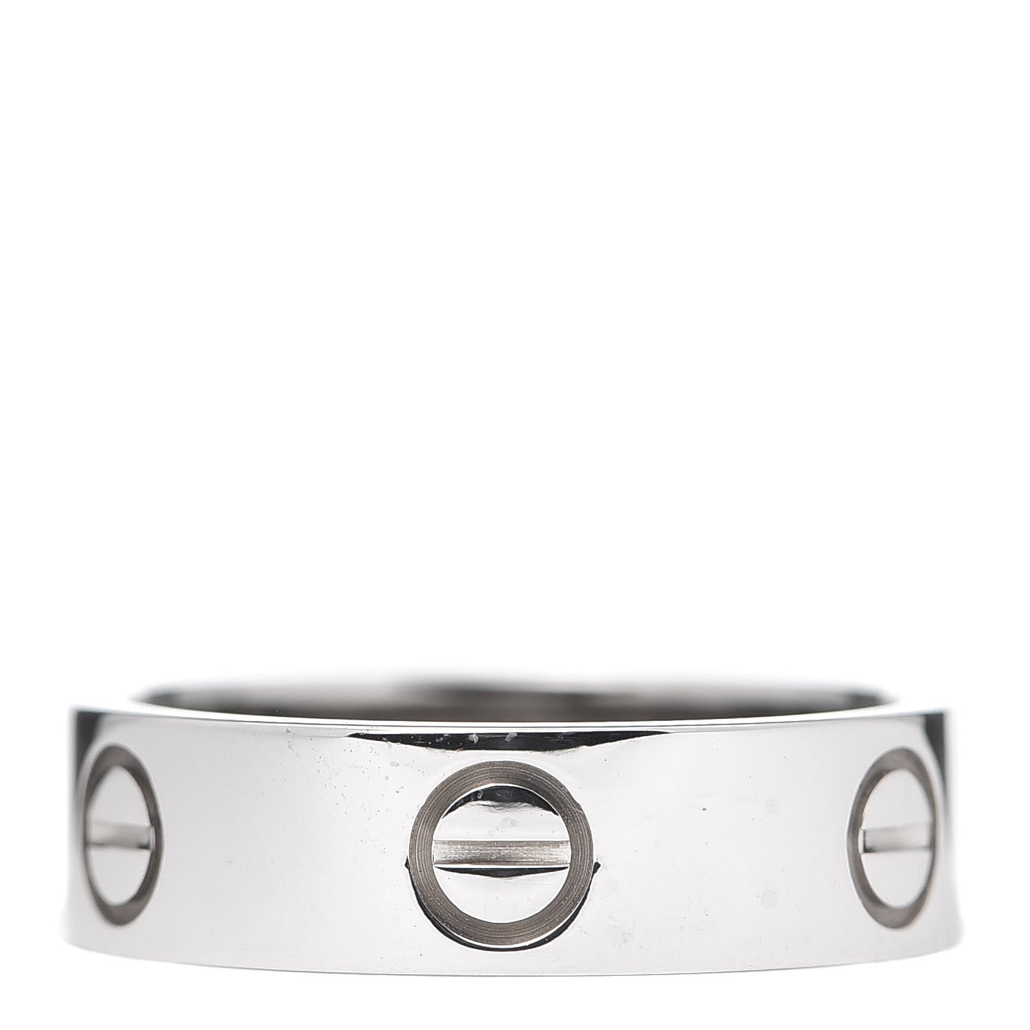 Cartier 18K White Gold 5.5mm LOVE Ring 53 6.5 3 of 4