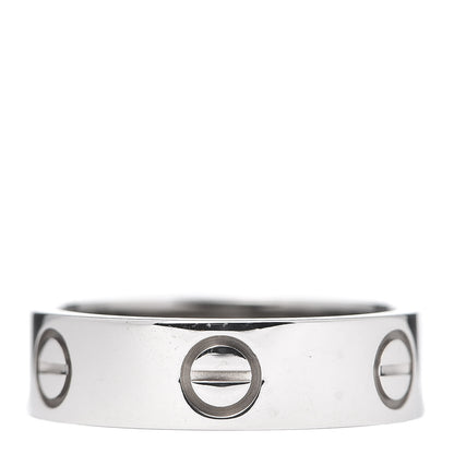 Cartier 18K White Gold 5.5mm LOVE Ring 53 6.5 3 of 4