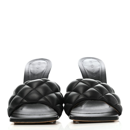 Bottega Veneta Nappa Matelasse Padded Mule Sandals 38 Black 2 of 6