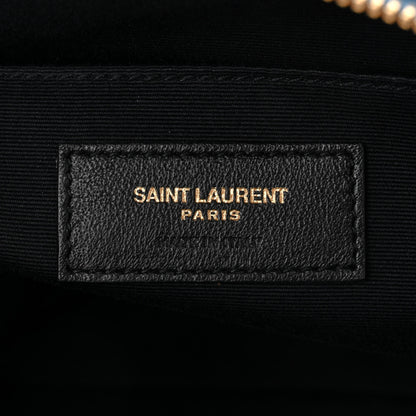 Saint Laurent Denim Matelasse Quilted Summer Embroidered Classic Monogram Camera Bag Blue 6 of 11