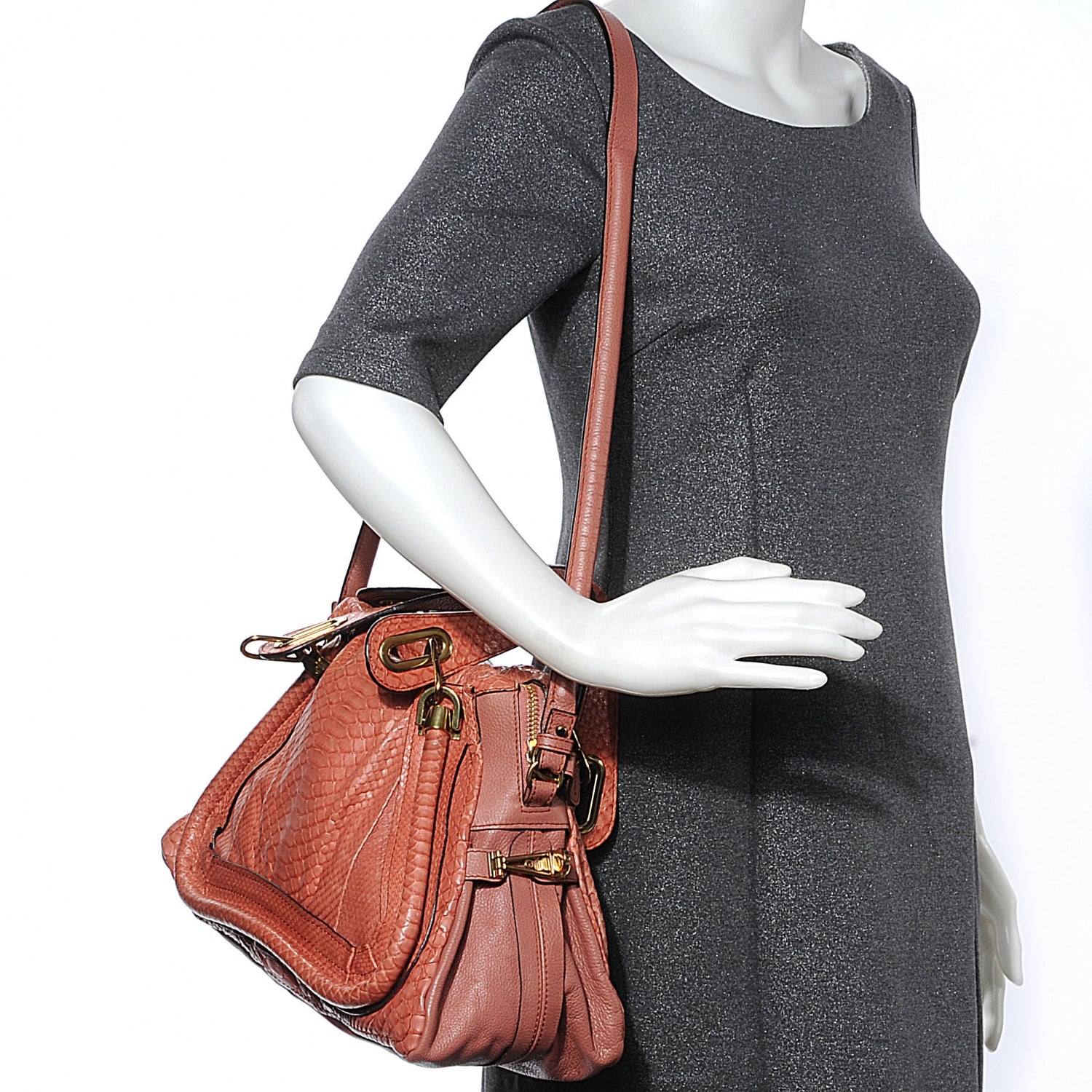 Chloe Python Medium Paraty Pink 2 of 12