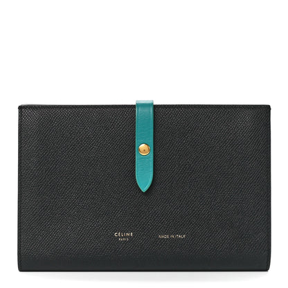 Celine Grained Calfskin Large Multifunction Strap Wallet Black Cactus 1 of 11