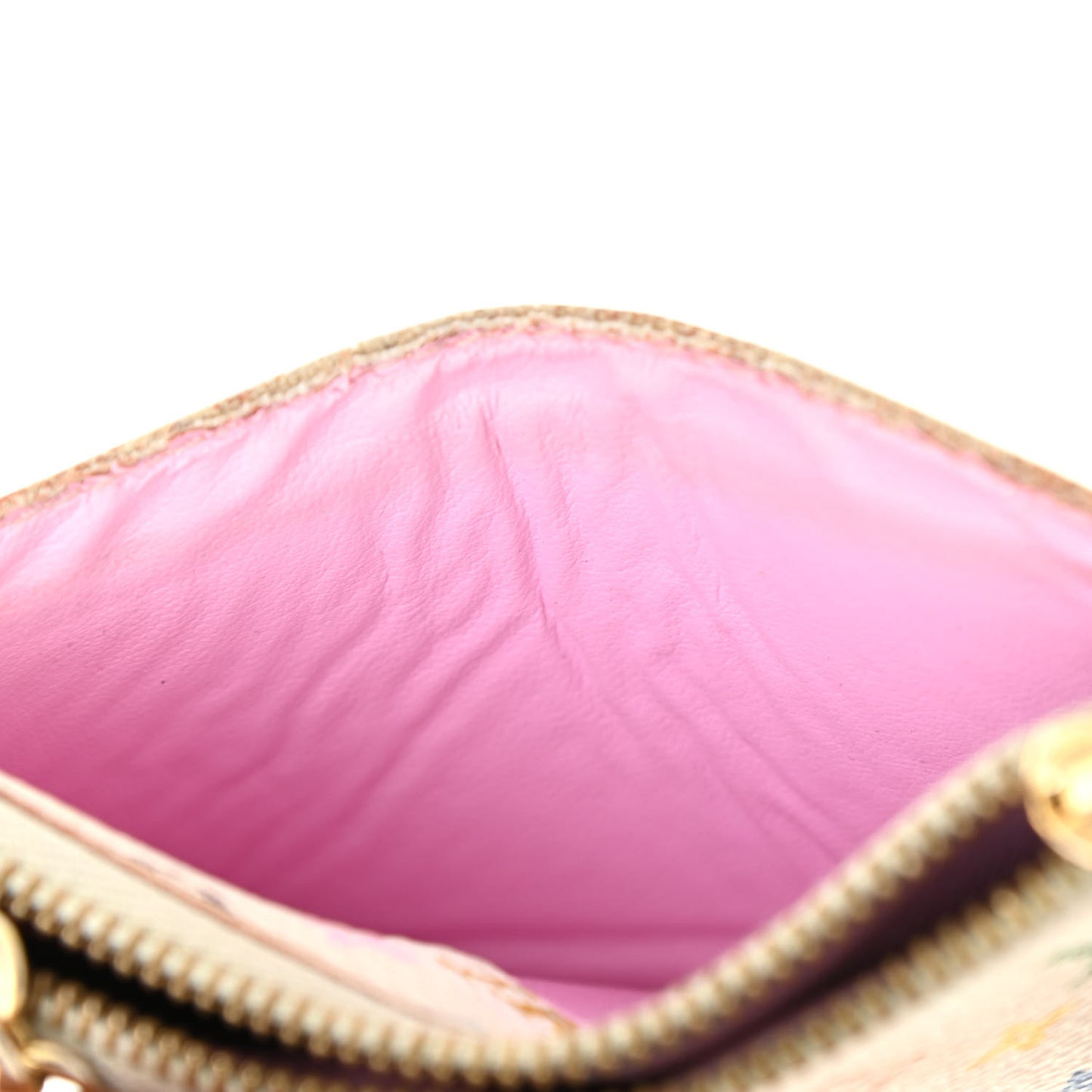 Monogram Multicolor Key Pouch White Litchi