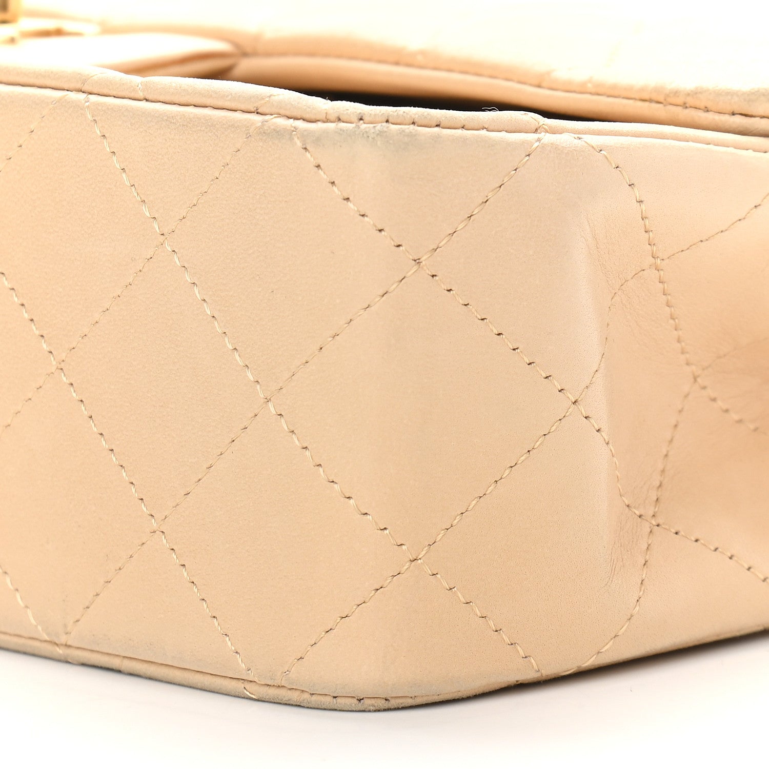 Chanel Lambskin Quilted Medium Double Flap Beige 9 of 14