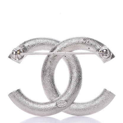 Chanel Baguette Crystal CC Brooch Silver 3 of 5
