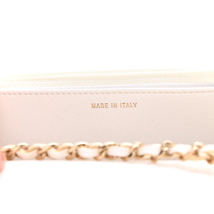 Chanel Lambskin Quilted Trendy CC Wallet On Chain WOC White 7 of 11