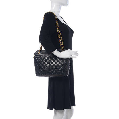 Chanel Lambskin Quilted Shoulder Bag Black 2 of 13