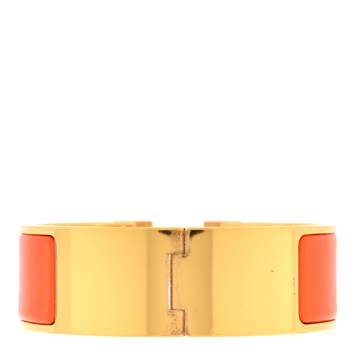 Enamel Wide Clic Clac H Bracelet GM Orange