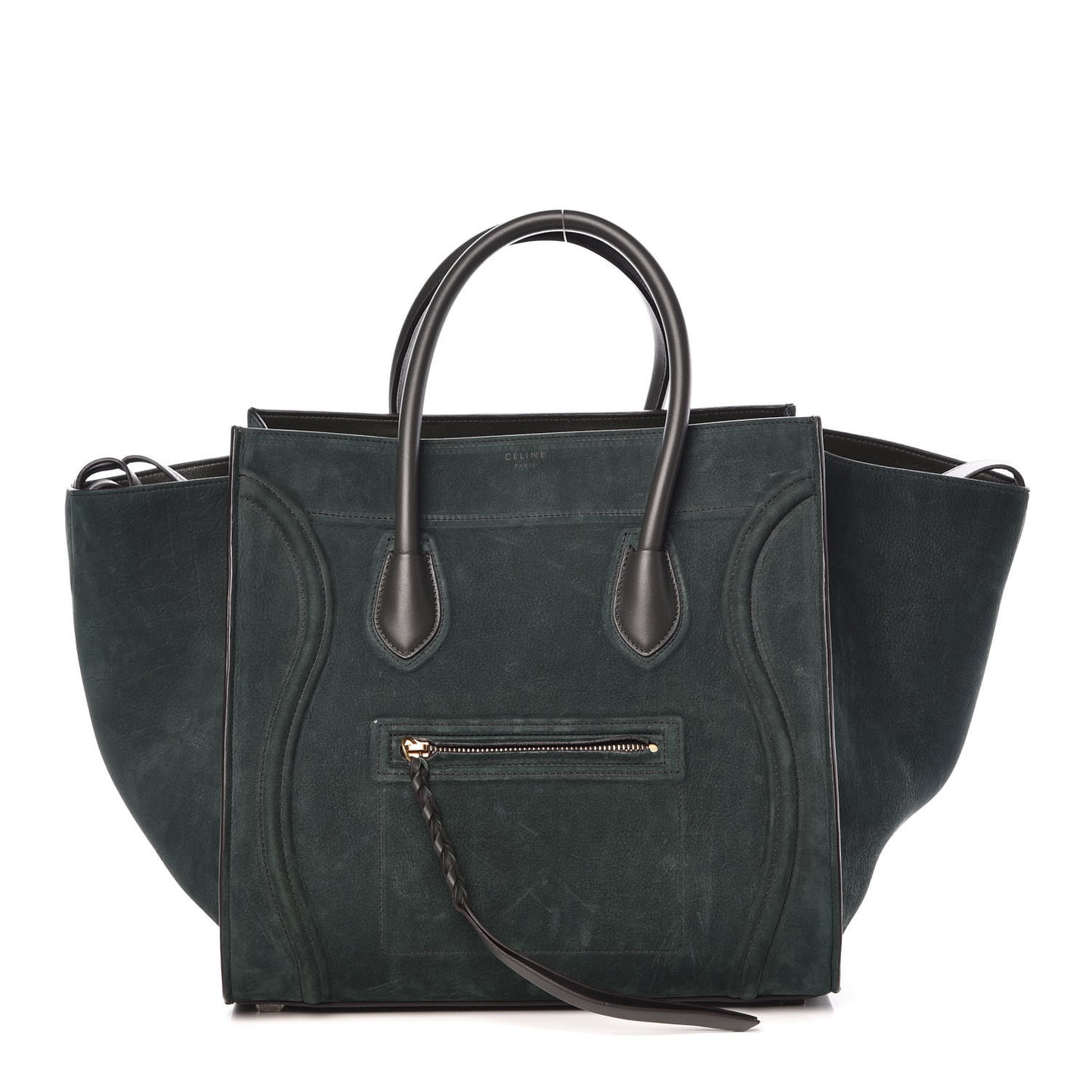 Nubuck Medium Phantom Luggage Bottle Green