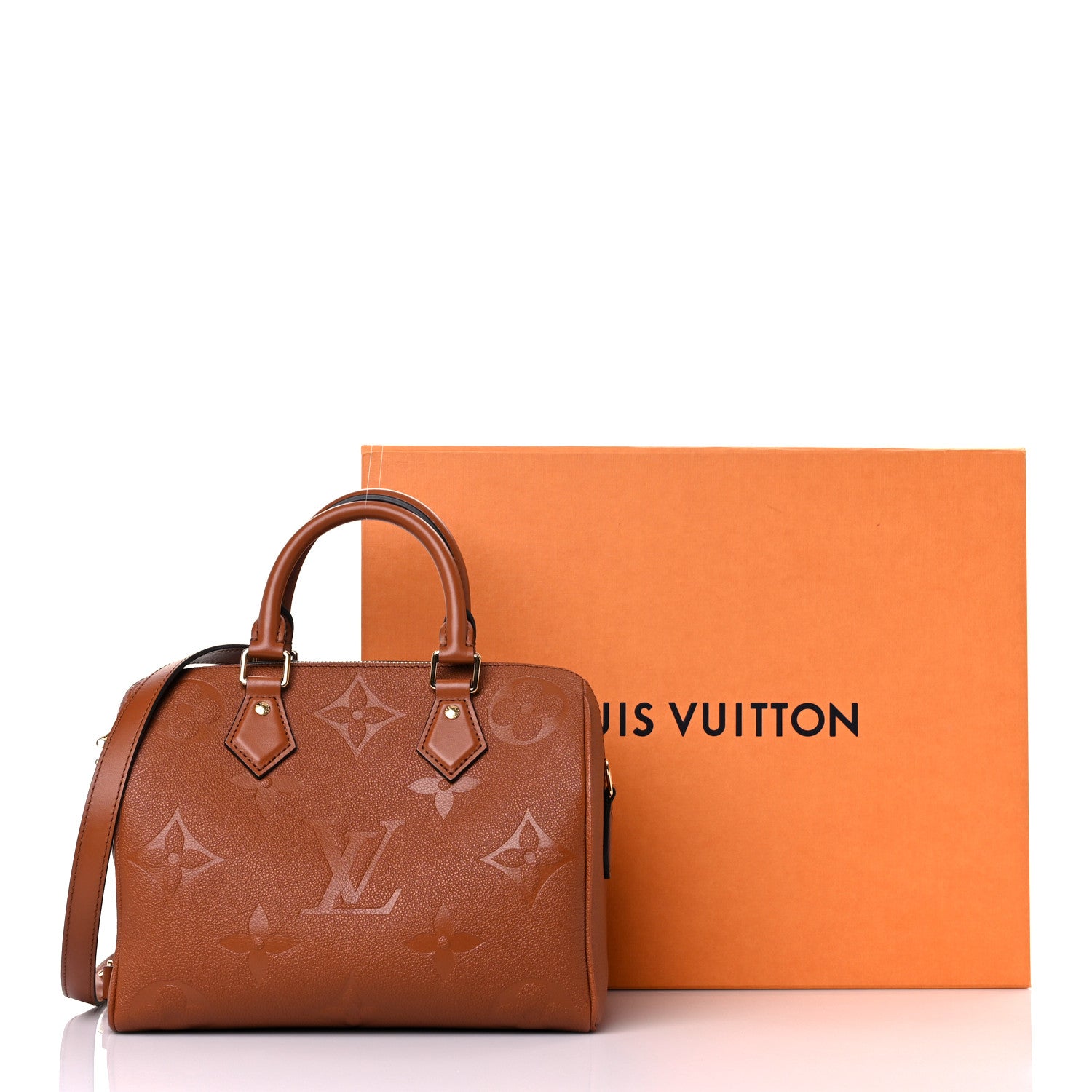 Louis Vuitton Empreinte Monogram Giant Speedy Bandouliere 25 Cognac 8 of 8